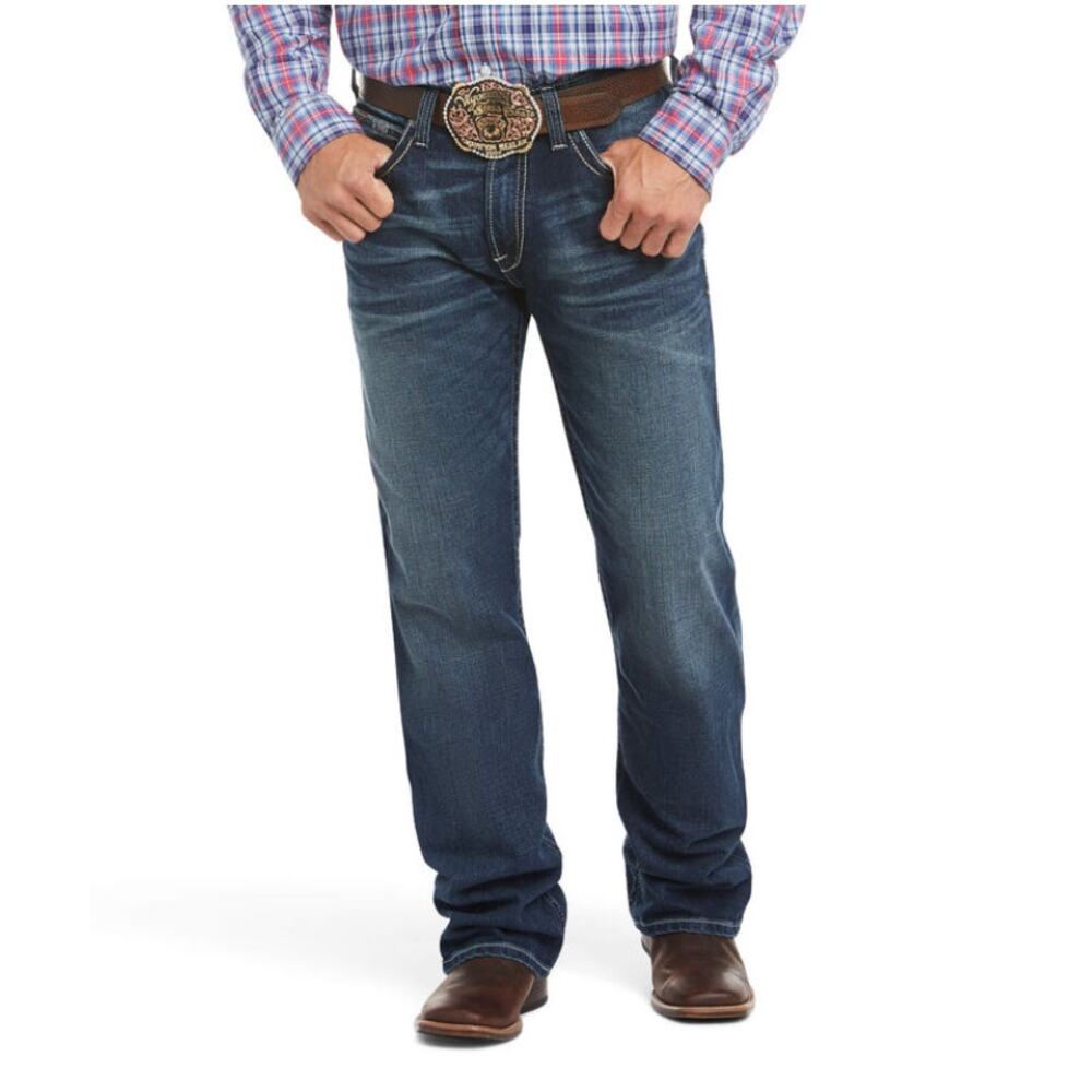 Men's Seven7 Regular Bootcut Denim Blue Jeans Size 34